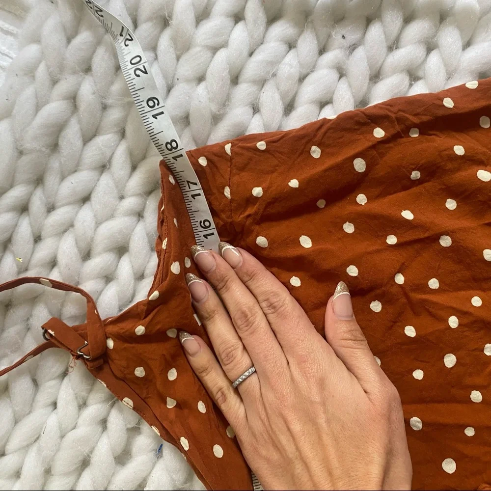 Madewell Rusty Brown Polka Dot Button-Front Cami - Picture 7 of 9